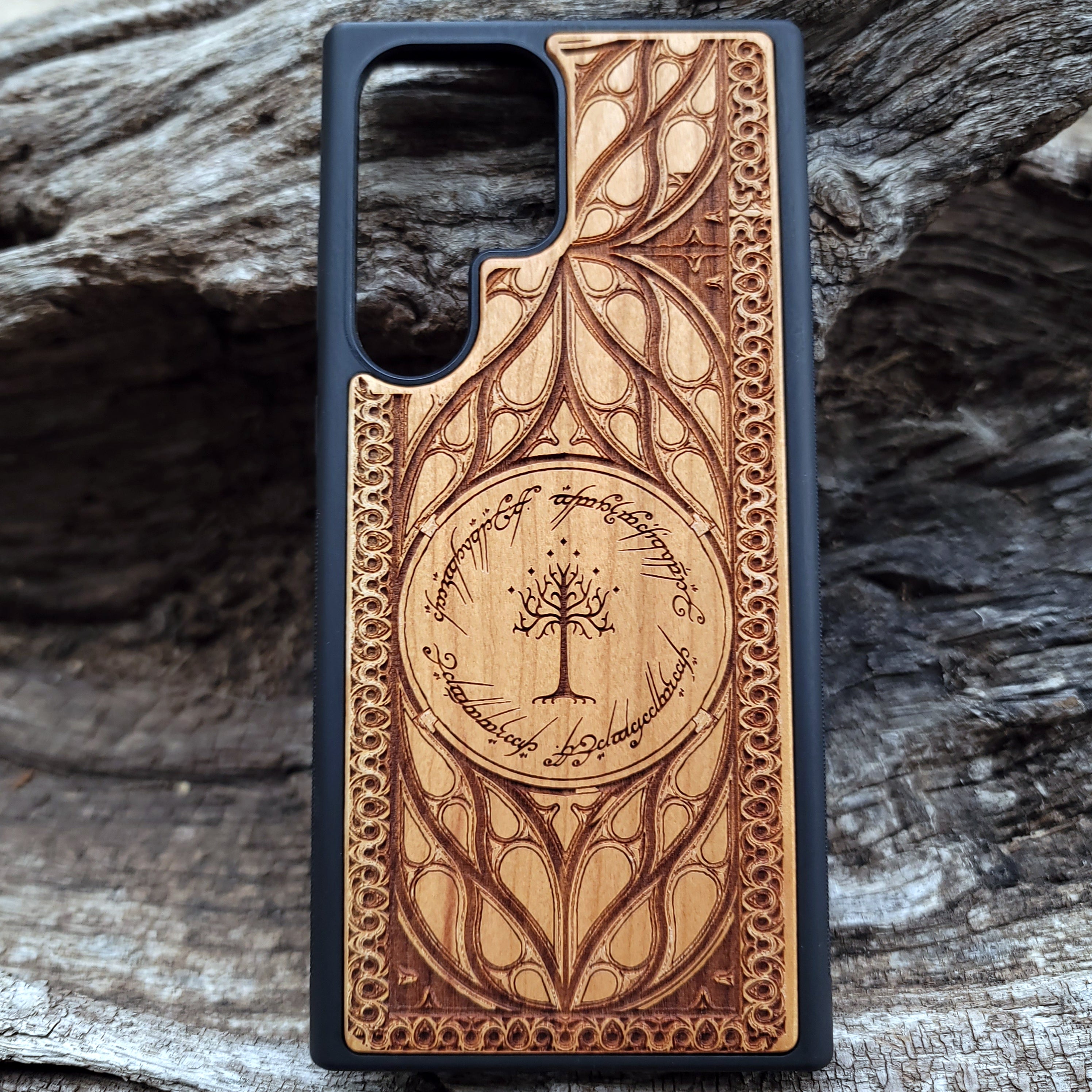 Wood Phone Case Custom Symbol Design I