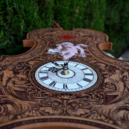 Gothic Time Real Clock Violin