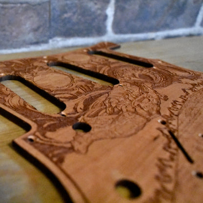 Stratocaster HSS & SSS Wood Pickguard - Reaching Atmosphere