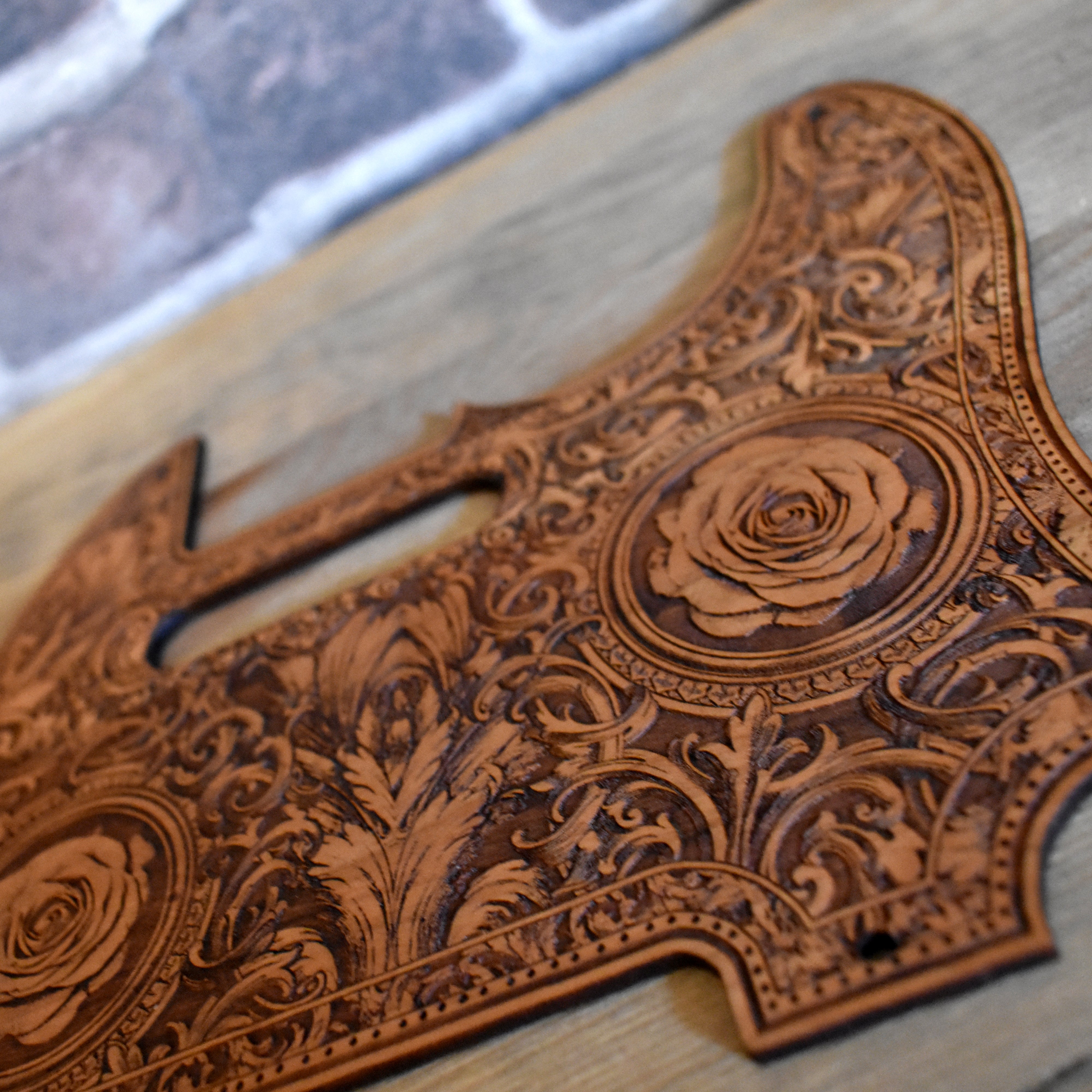 Telecaster Wood Pickguard - Roses