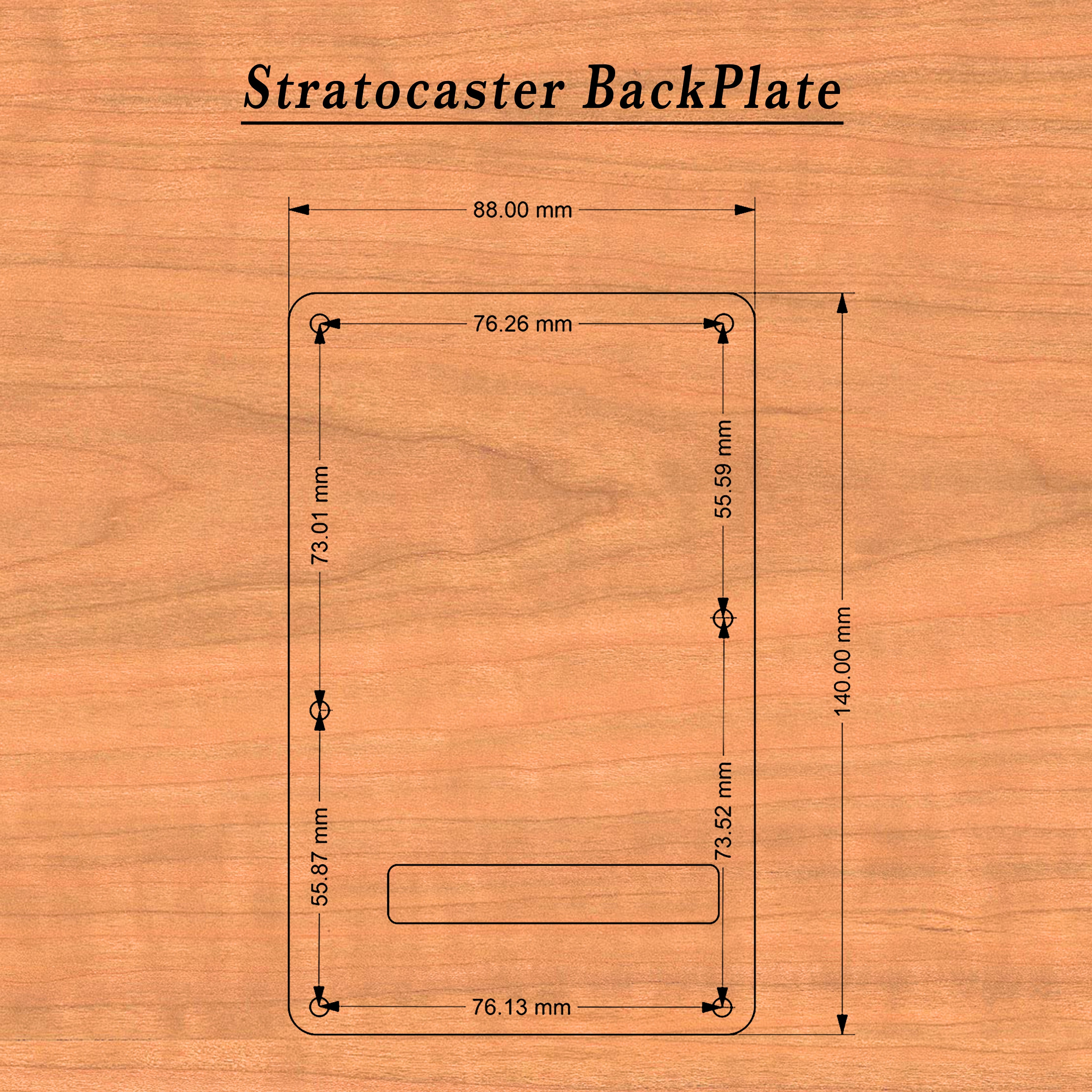 Gothic II Tremolo Cover for Stratocaster Electric Guitar