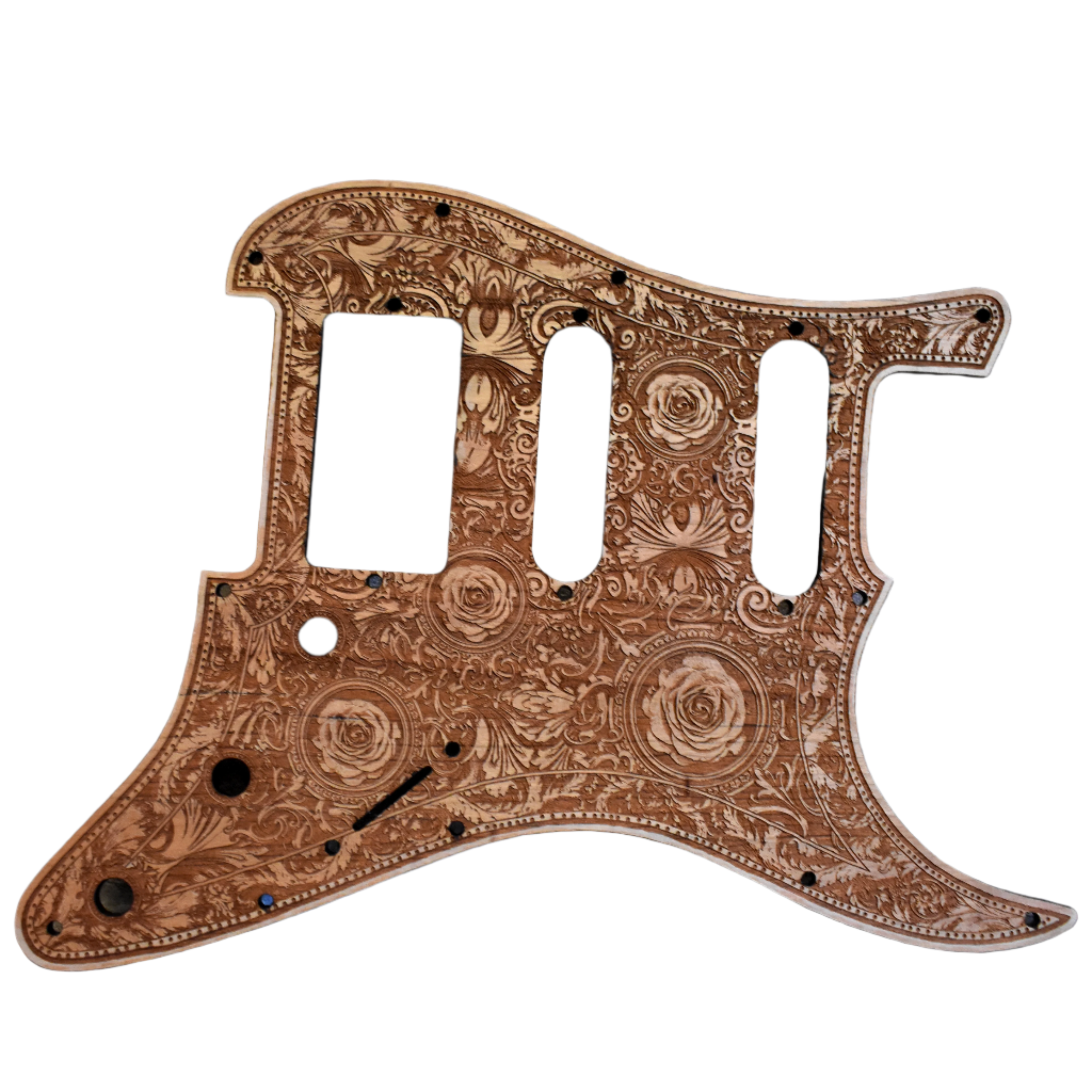 Stratocaster HSS & SSS Wood Pickguard - Roses