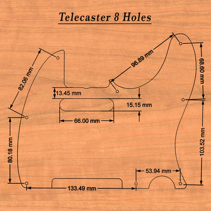 Telecaster Wood Pickguard - Roses