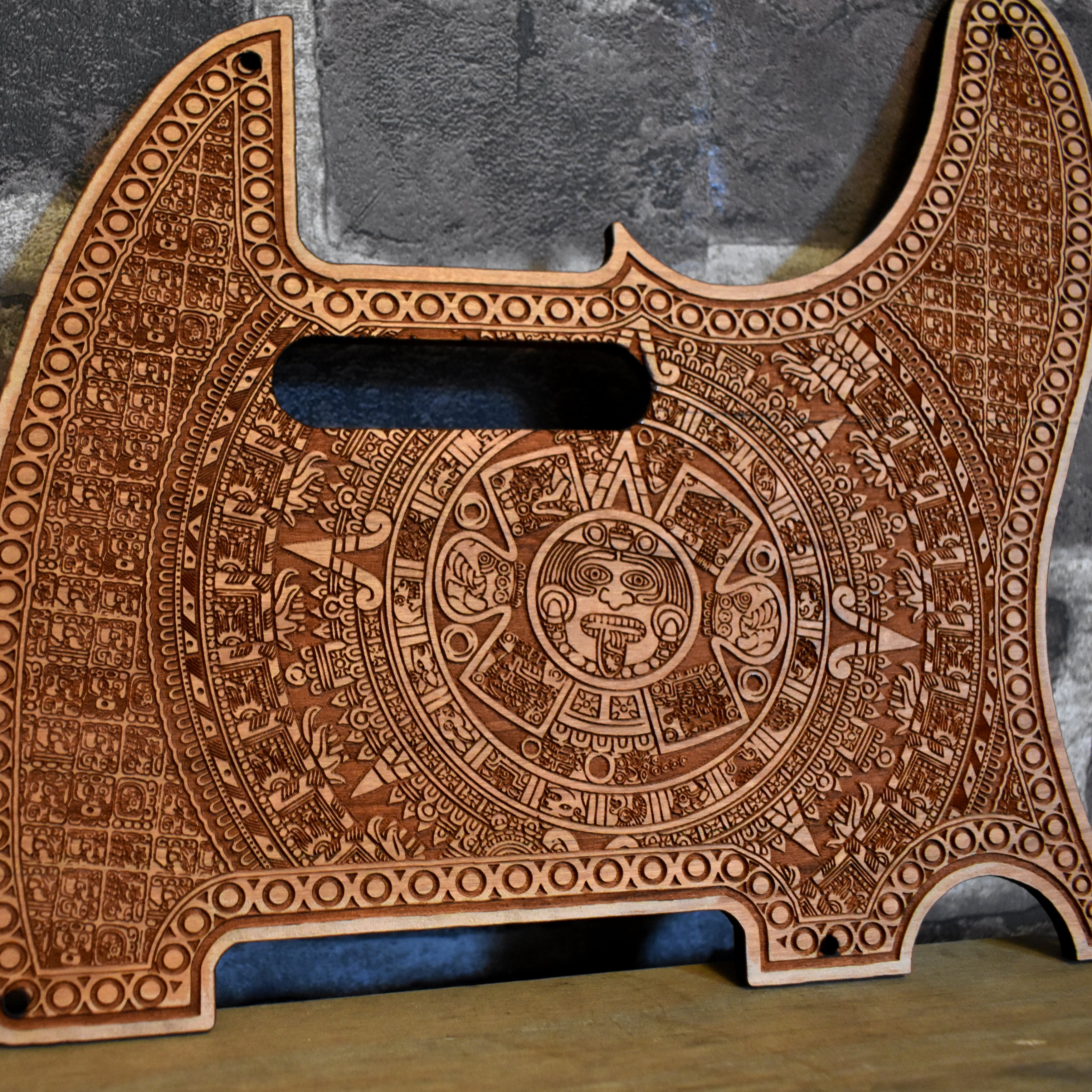 Telecaster Wood Pickguard - Aztec