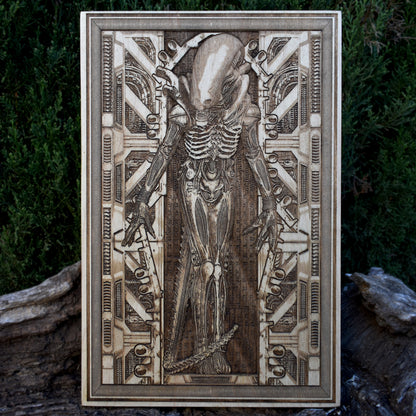 Alien Wood Wall Art I - Medium