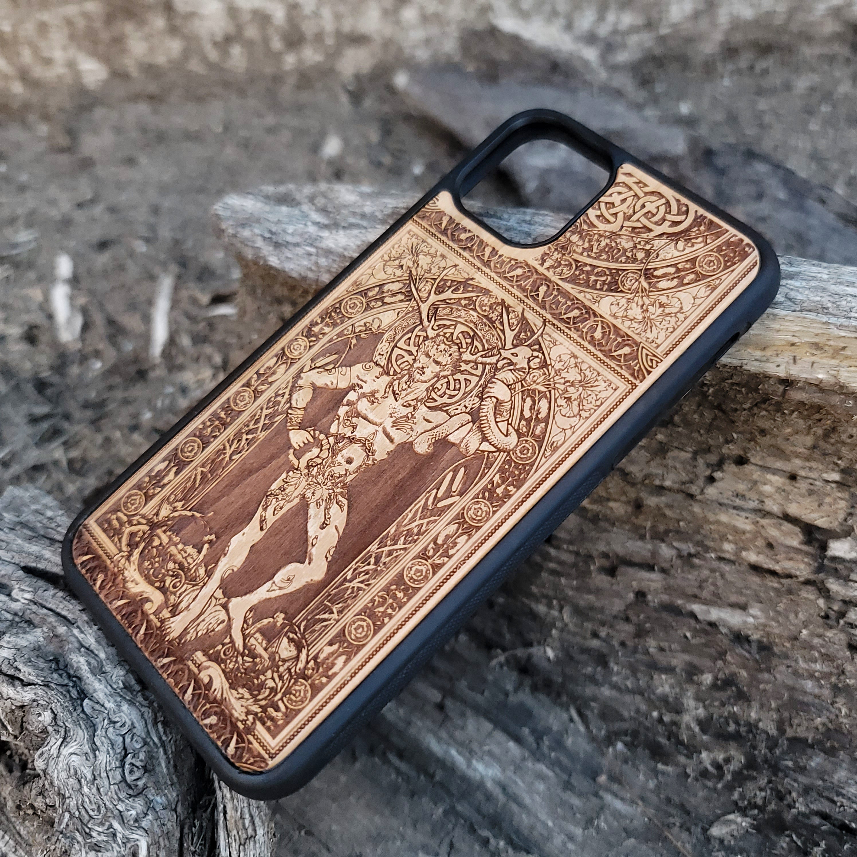 Cernunnos God - Wood Phone Case