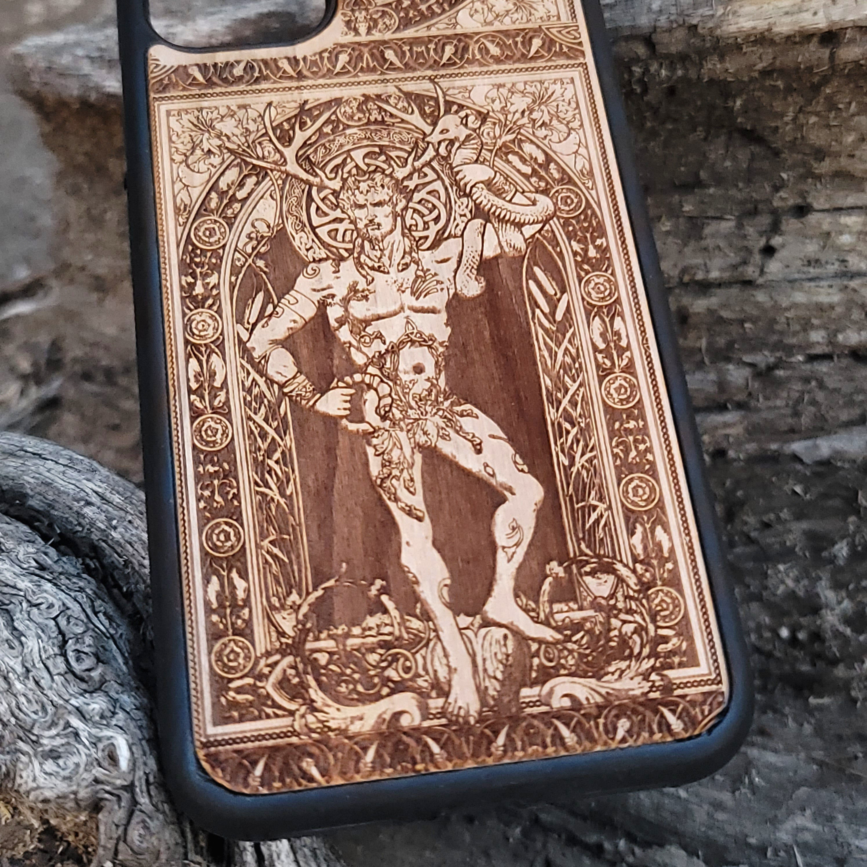 Cernunnos God - Wood Phone Case