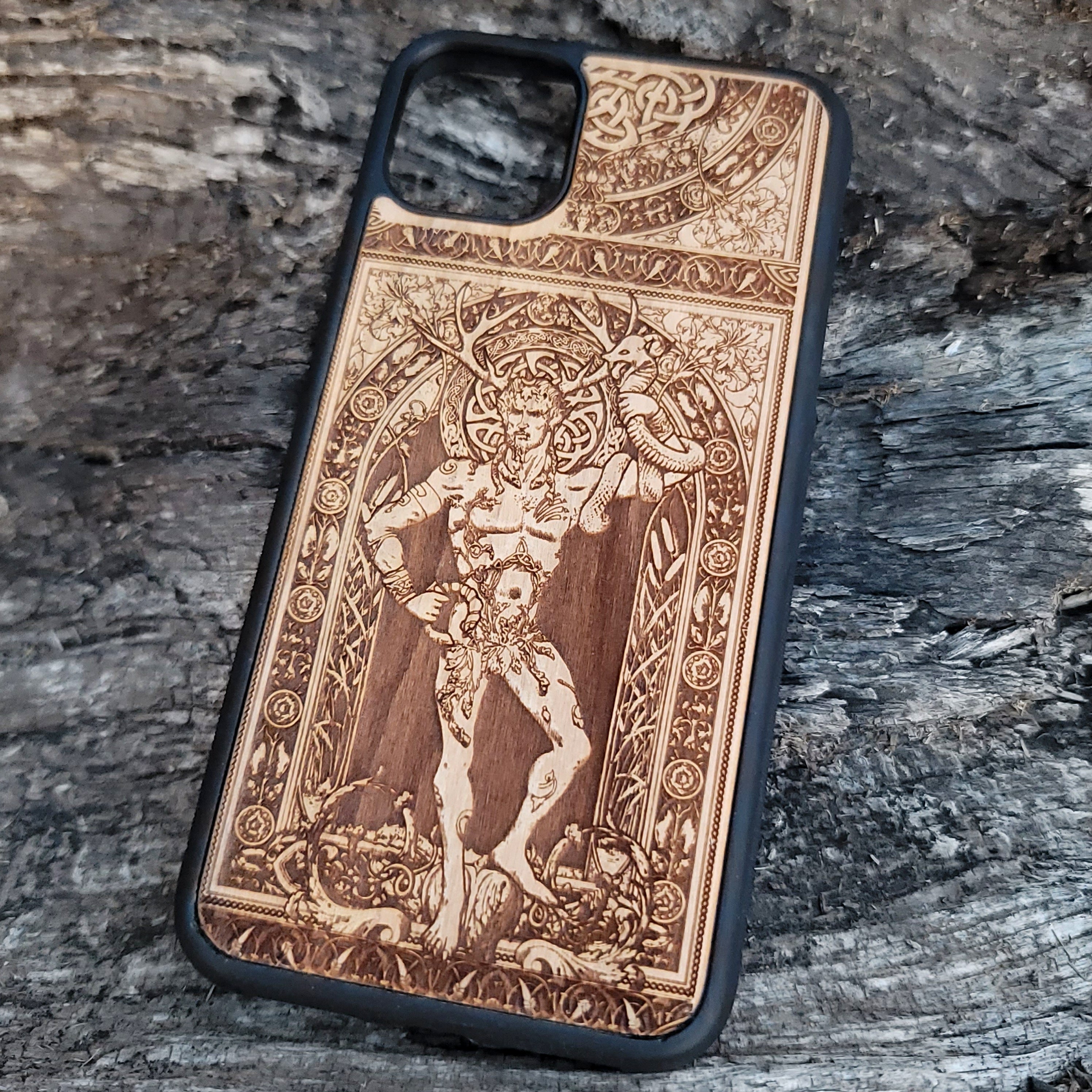 Cernunnos God - Wood Phone Case