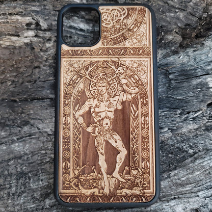 Cernunnos God - Wood Phone Case