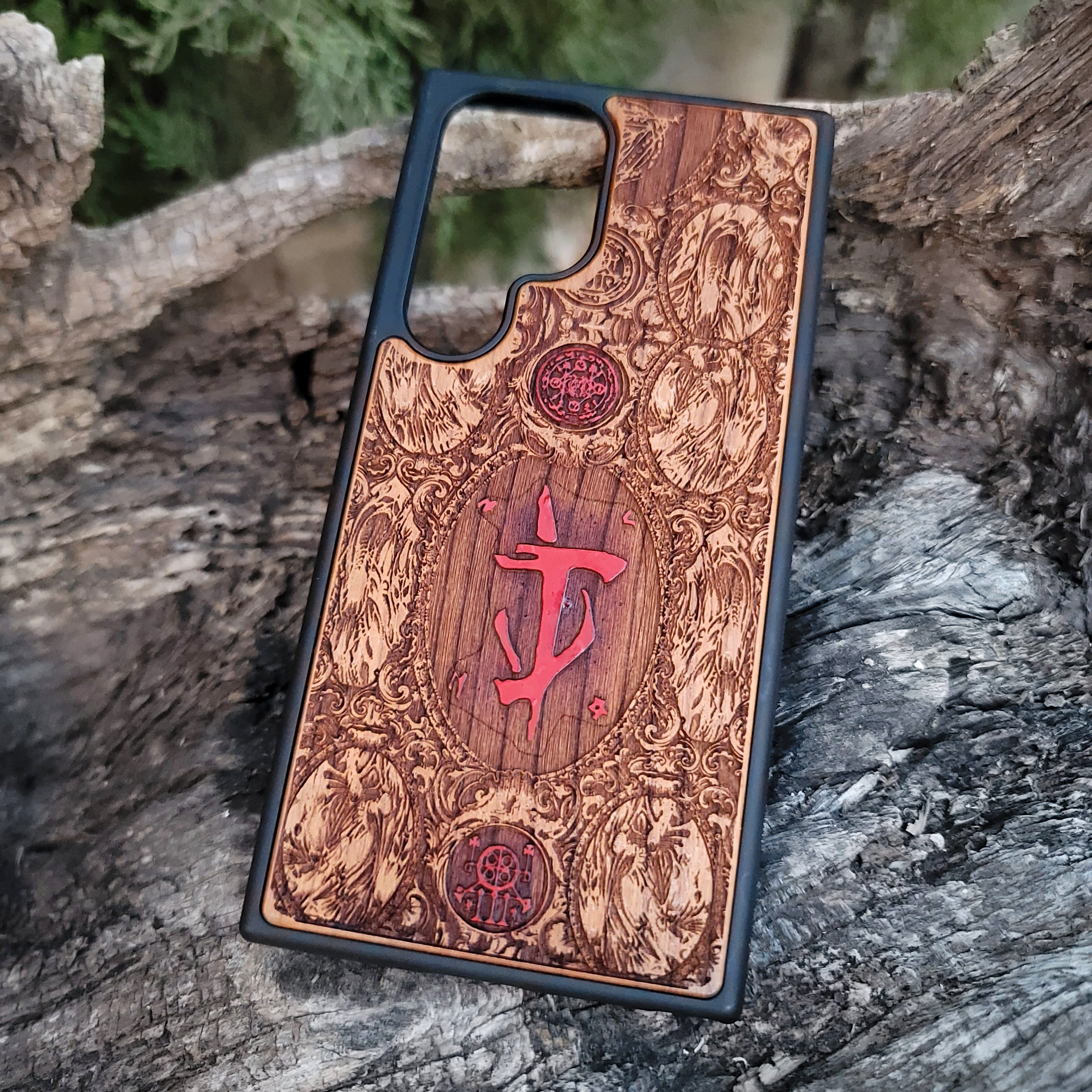 Doom - Wood Phone Case - Hand Painted