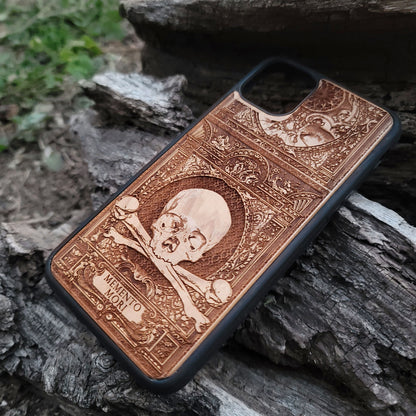 Memento Mori II - Wood Phone Case