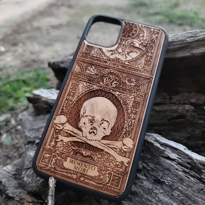 Memento Mori II - Wood Phone Case