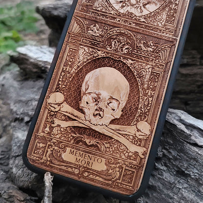 Memento Mori II - Wood Phone Case