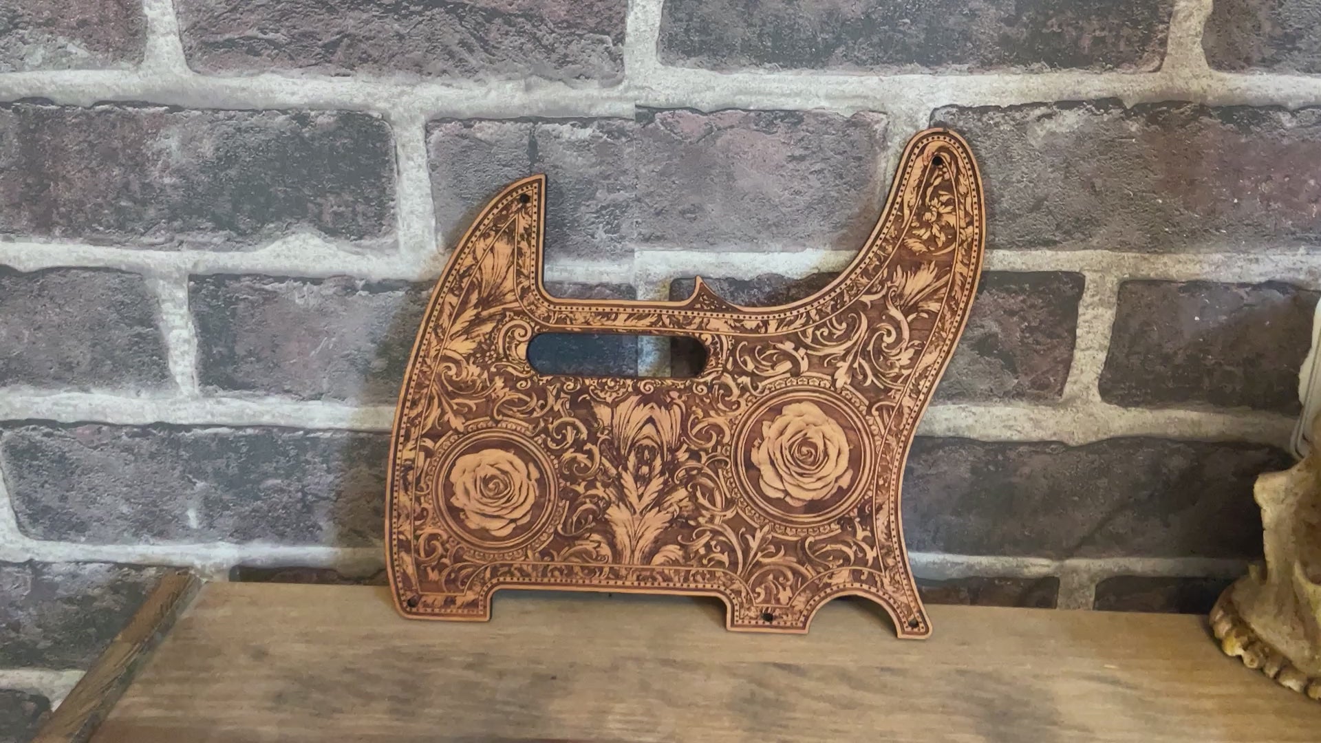 Telecaster Wood Pickguard - Roses