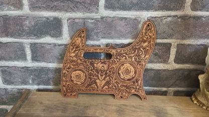 Telecaster Wood Pickguard - Roses