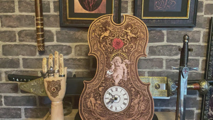 Gothic Time Real Clock Violin