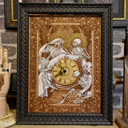 Souls Gothic Time Real Clock Large Cedar Wood