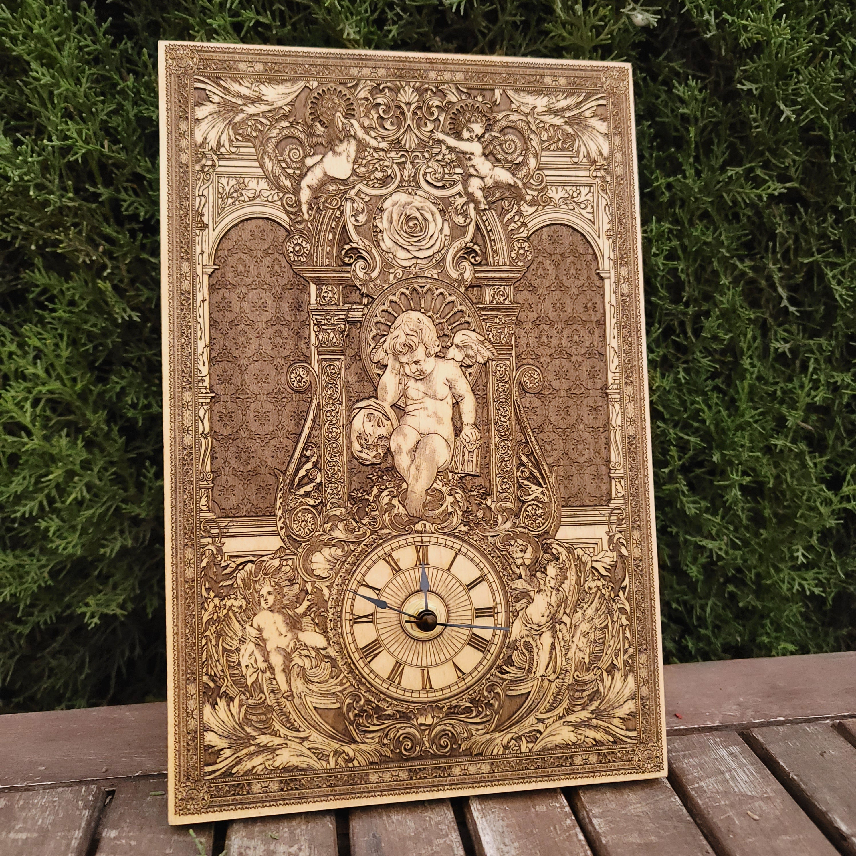 Gothic Time Real Clock - Medium