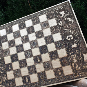 For Christmas, my mom got me a hand crafted chess set made out of