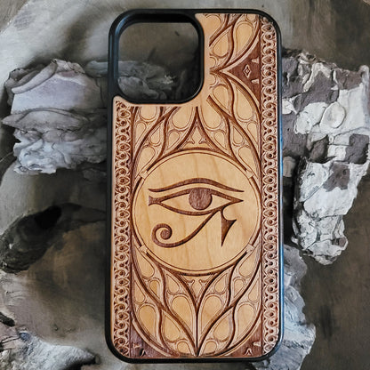 Eye of Ra - Wood Phone Case