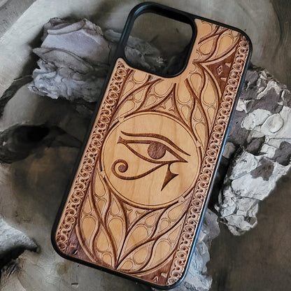 Eye of Ra - Wood Phone Case