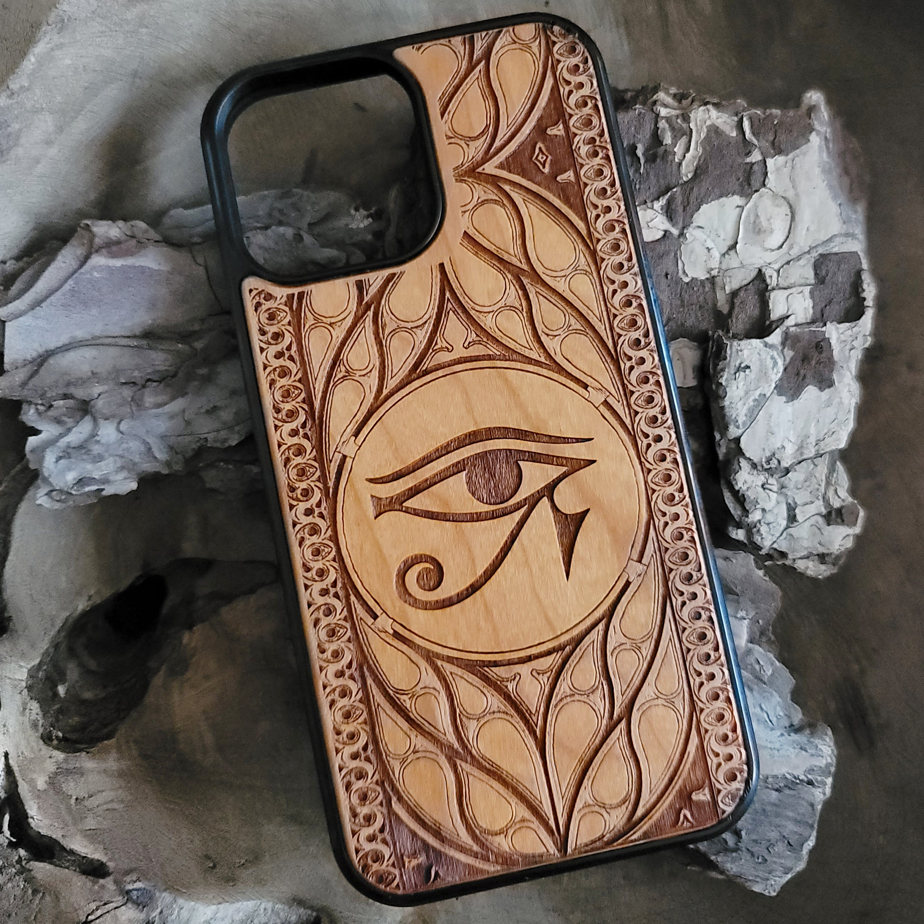 Eye of Ra - Wood Phone Case